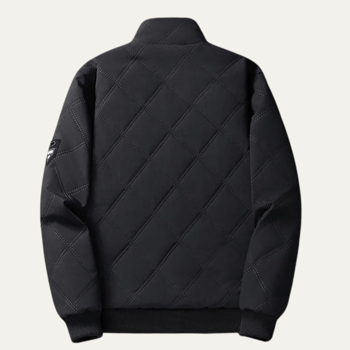Men's Quilted Winter Jacket Stand Collar Casual