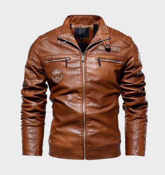 Men's Leather Jacket Bold Timeless Edge Style - Vonnera