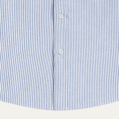 Men's Striped Classic Collar Shirt with Pocket