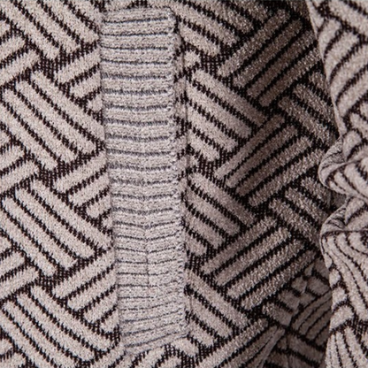 Men's Knit Jacket Diamond Pattern Stand Collar