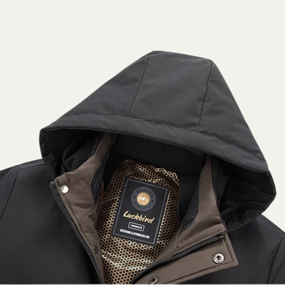 Men's Waterproof Parka Thickened Warm Hooded Coat