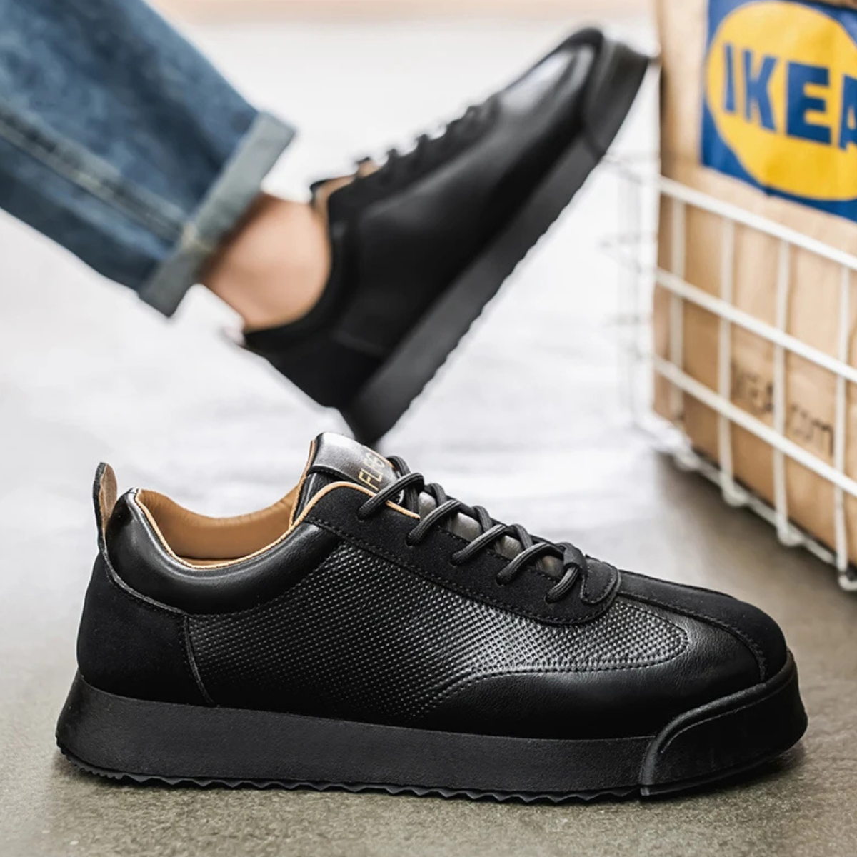 Men's Leather Casual Lace Up Shoes