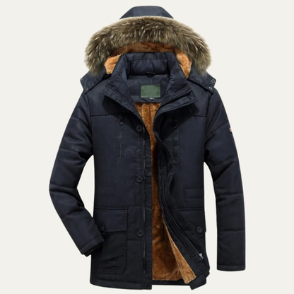 Mens Thicken Fleece Winter Jacket