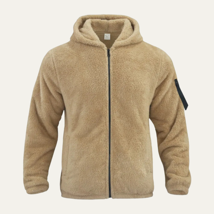 Men's Soft Velvet Fleece Hoodie Jacket - Vonnera
