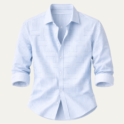 Men's Striped Casual Shirt Wrinkle Resistant - Vonnera