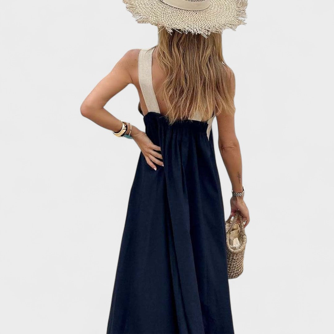 Women's Maxi Dress Cross Neck Fit
