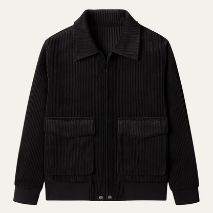 Men's Corduroy Utility Jacket With Pocket - Vonnera