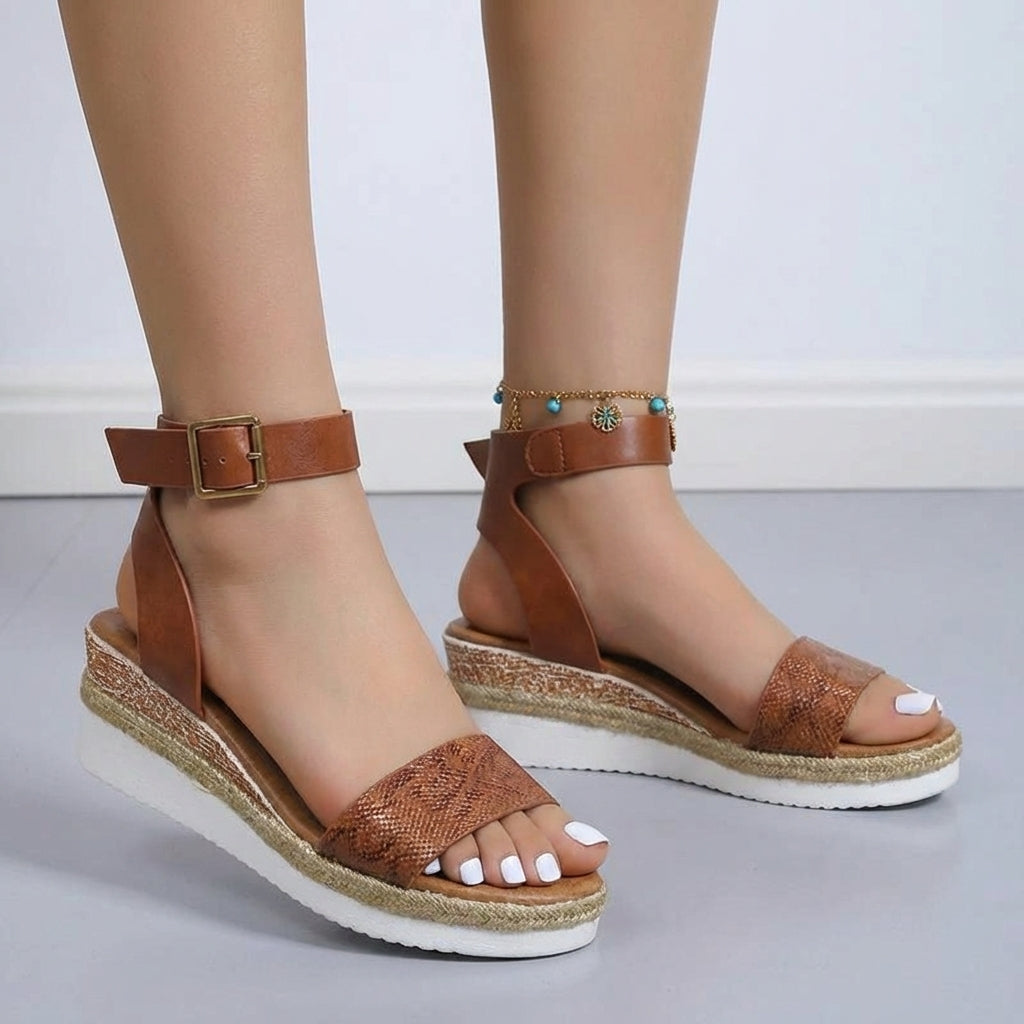 Women's Adjustable Wedge Sandals Comfortable Heels - Vonnera