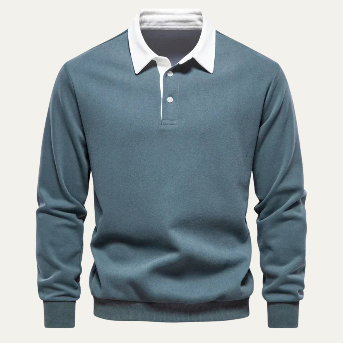 Men's Long Sleeve Polo Classic Knit Shirt