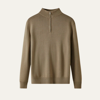 Men's Merino Wool Quarter Zip Sweater - Vonnera