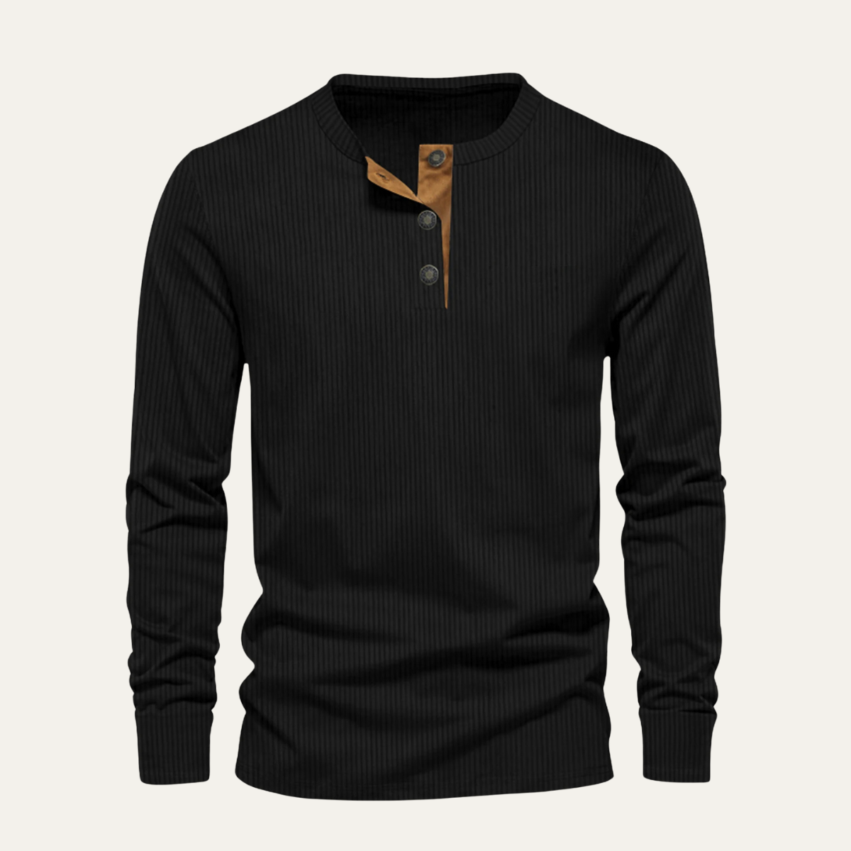 Men's Corduroy Henley Sweater Ribbed Casual - Vonnera