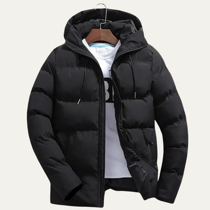 Men's Black Quilted Puffer Jacket