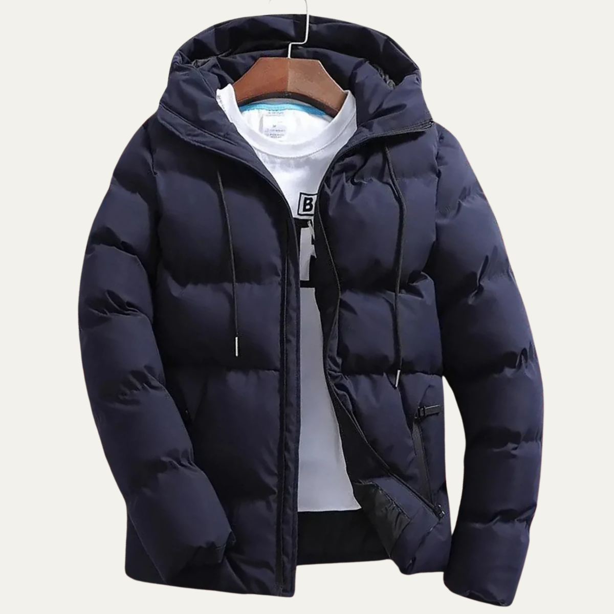Men's Black Quilted Puffer Jacket