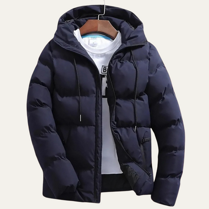 Men's Black Quilted Puffer Jacket