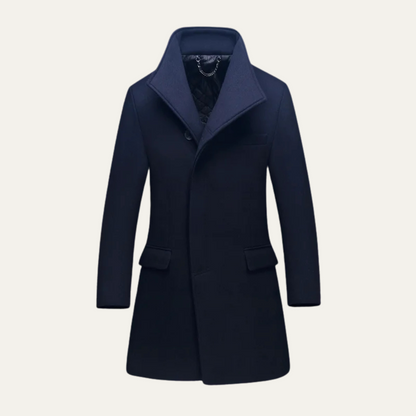 Men's Single Breasted Wool Winter Jacket - Vonnera