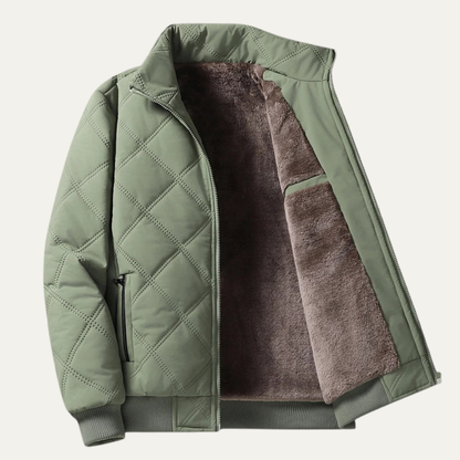 Men's Padded Quilted Fleece Jacket