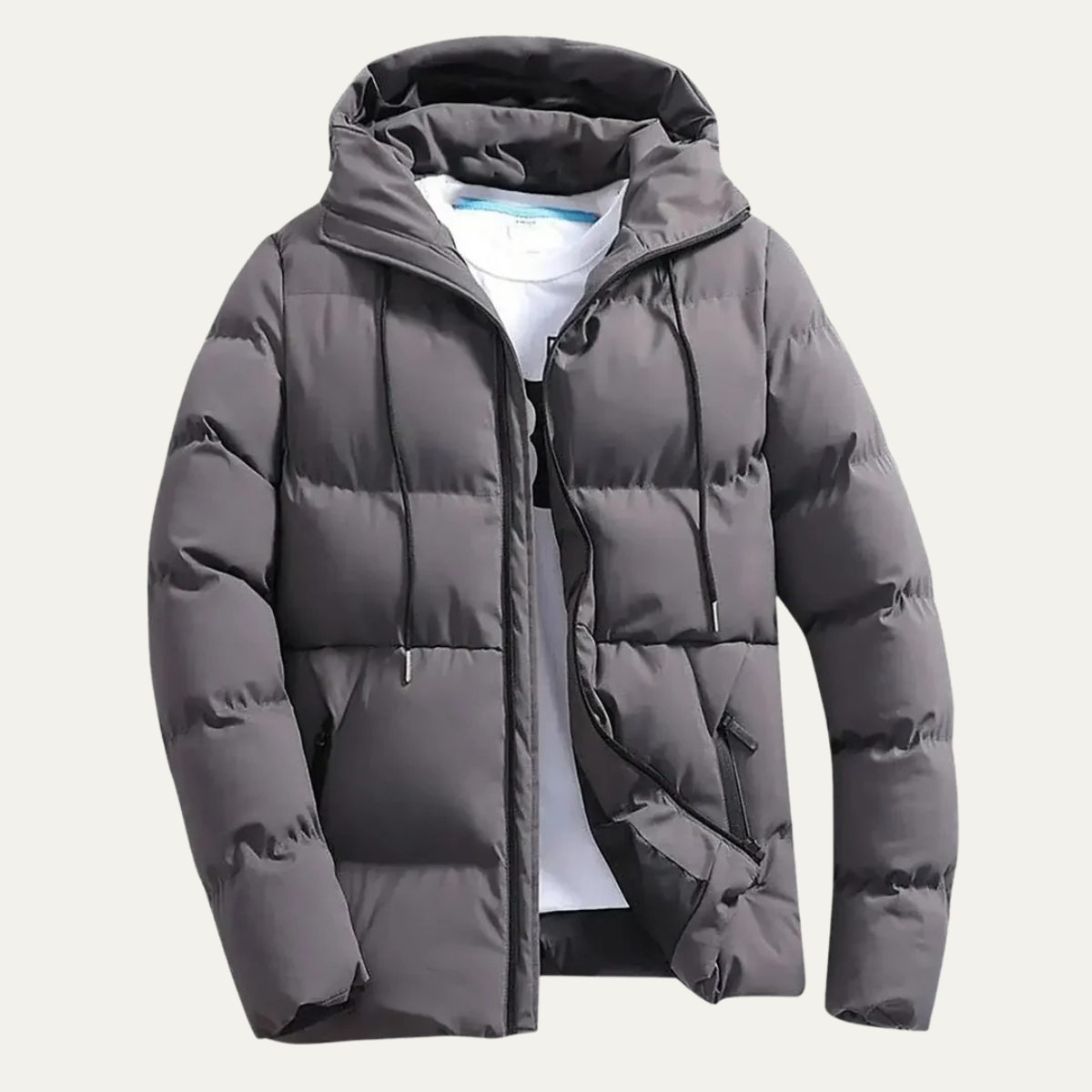 Men's Black Quilted Puffer Jacket - Vonnera