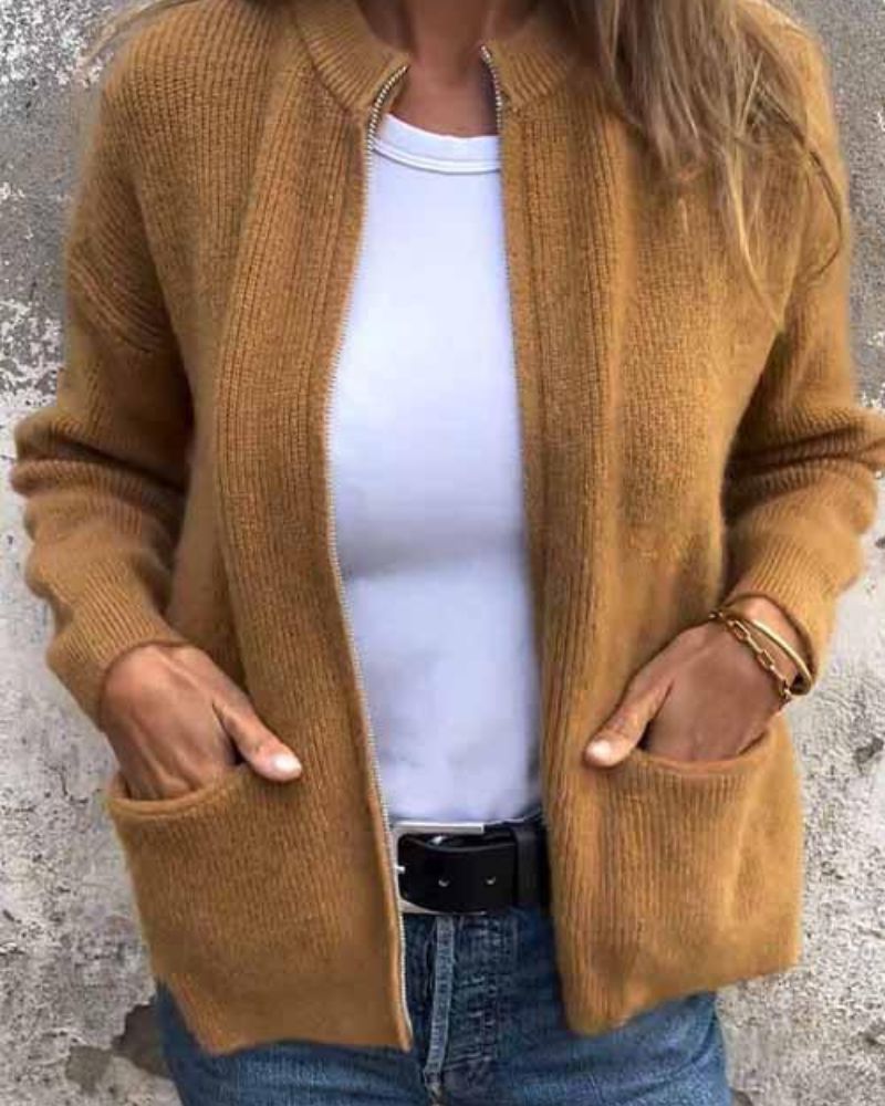 Women's Round Neck Cardigan
