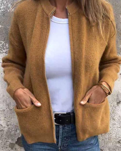 Women's Round Neck Cardigan