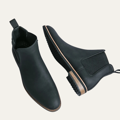 Alderton Men's Chelsea Boots Slip On Leather Smart Casual
