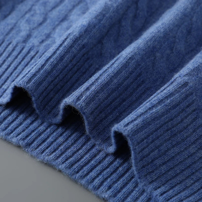 Men's Mock Neck Half Zip Sweater Warm Knit