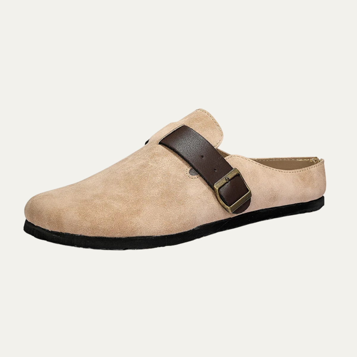 Men's Suede Slip On Moccasin Slippers Brown