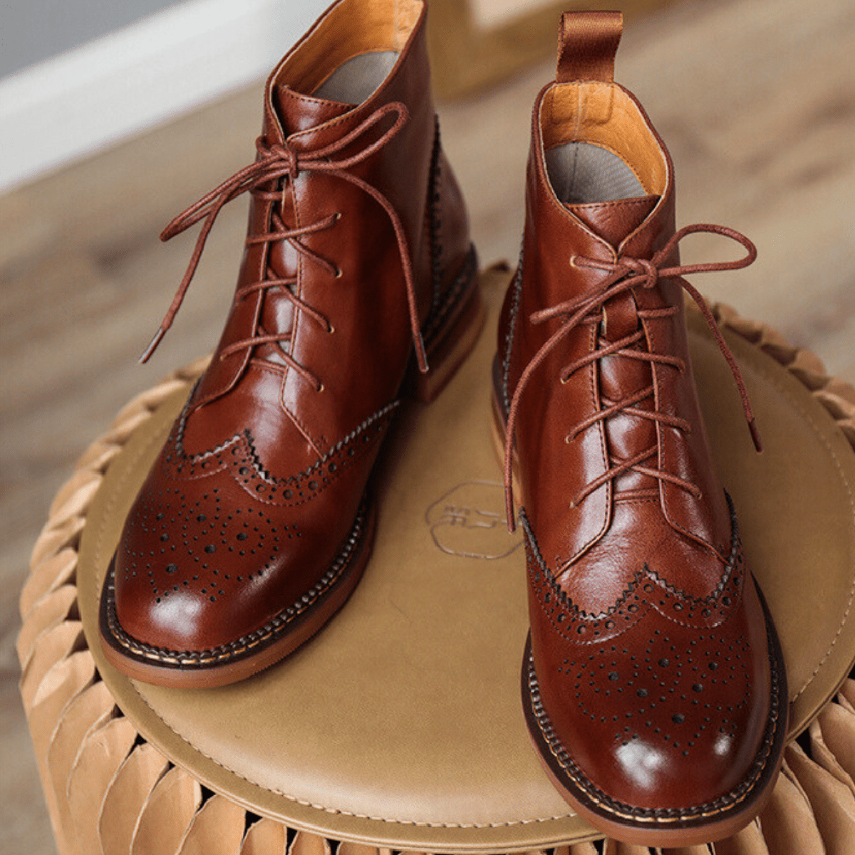 Lace Up Ankle Boots Heritage Style - Vonnera