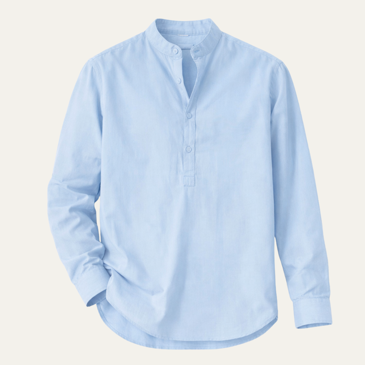 Men's Cotton Linen Shirt Mandarin Collar - Vonnera