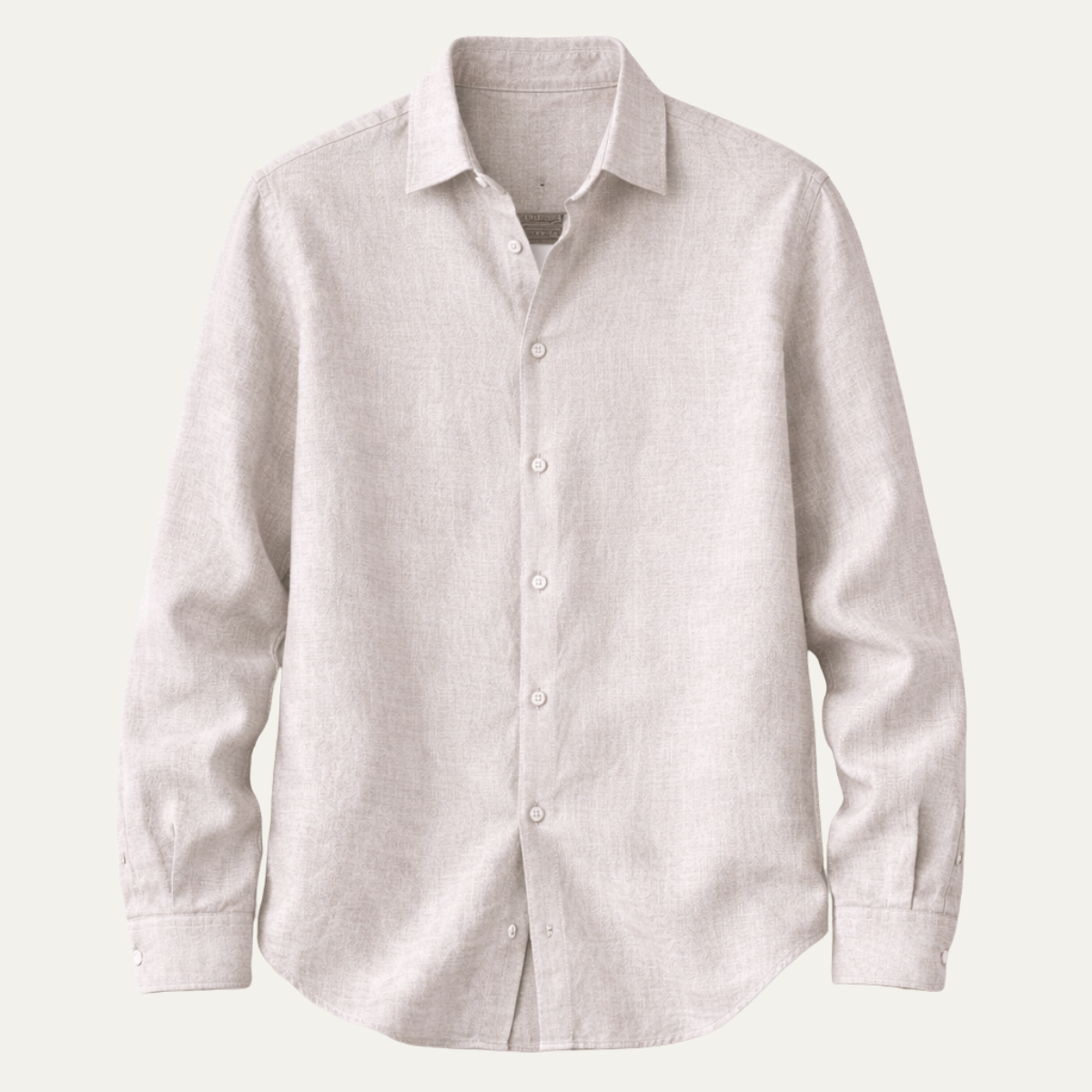 Men's Linen Button Down Long Sleeve Shirt - Vonnera