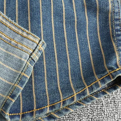 Men's Heavy Cotton Striped Casual Shirt