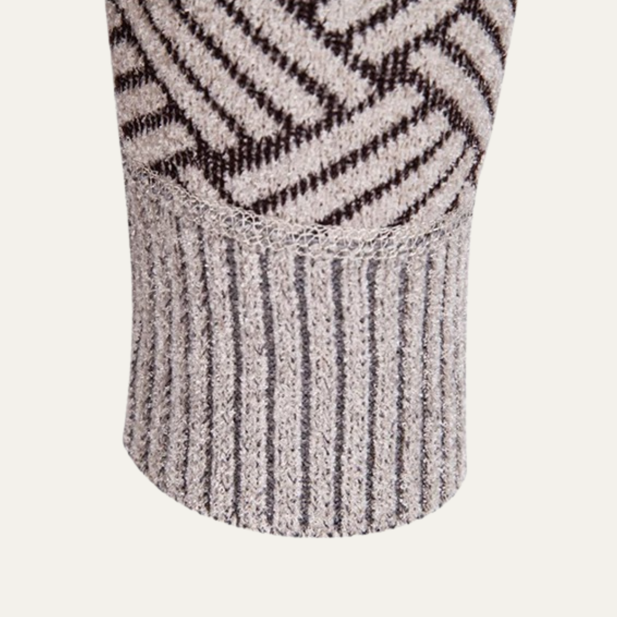 Men's Knit Jacket Diamond Pattern Stand Collar