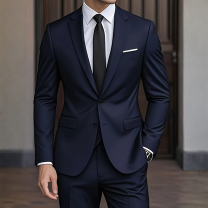 Men's Two Piece Suit Single Breasted Notch Lapel