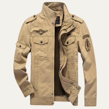 Men's Military Cargo Jacket Stand Collar