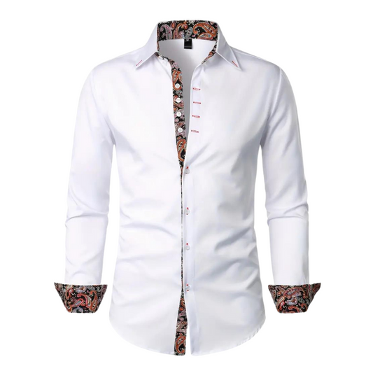 Men's Paisley Accent Dress Shirt - Vonnera