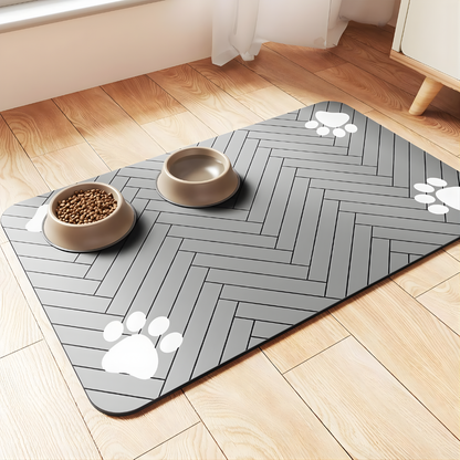 Pet Feeding Mat Absorbent Placemat For Food And Water Bowls