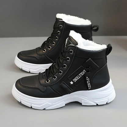 Women's High Ankle Lace Up Boots Lug Sole
