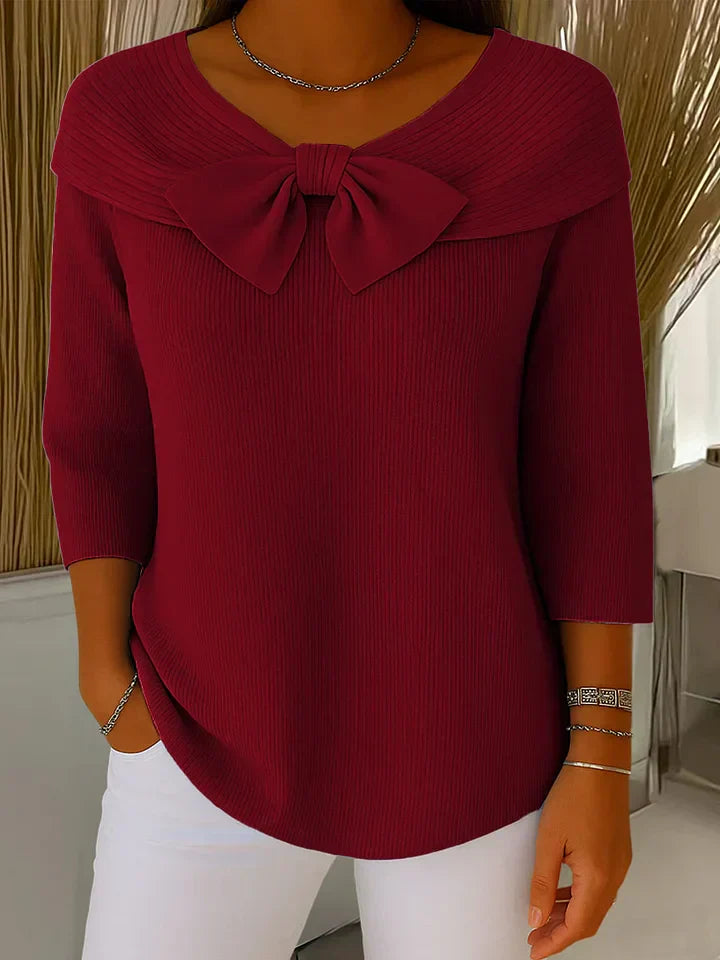 Women's Bow Sweater Purple
