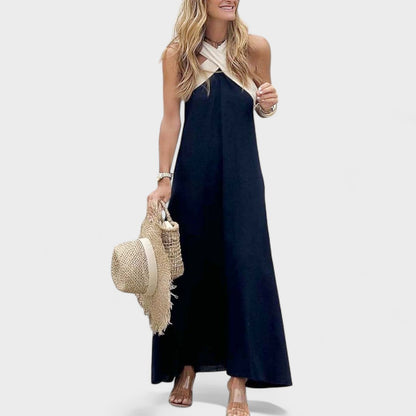 Women's Sleeveless Maxi Dress Cross Straps