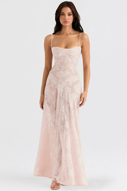 Women's Elegant Maxi Dress Flowy Design - Vonnera
