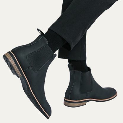 Alderton Men's Chelsea Boots Slip On Leather Smart Casual