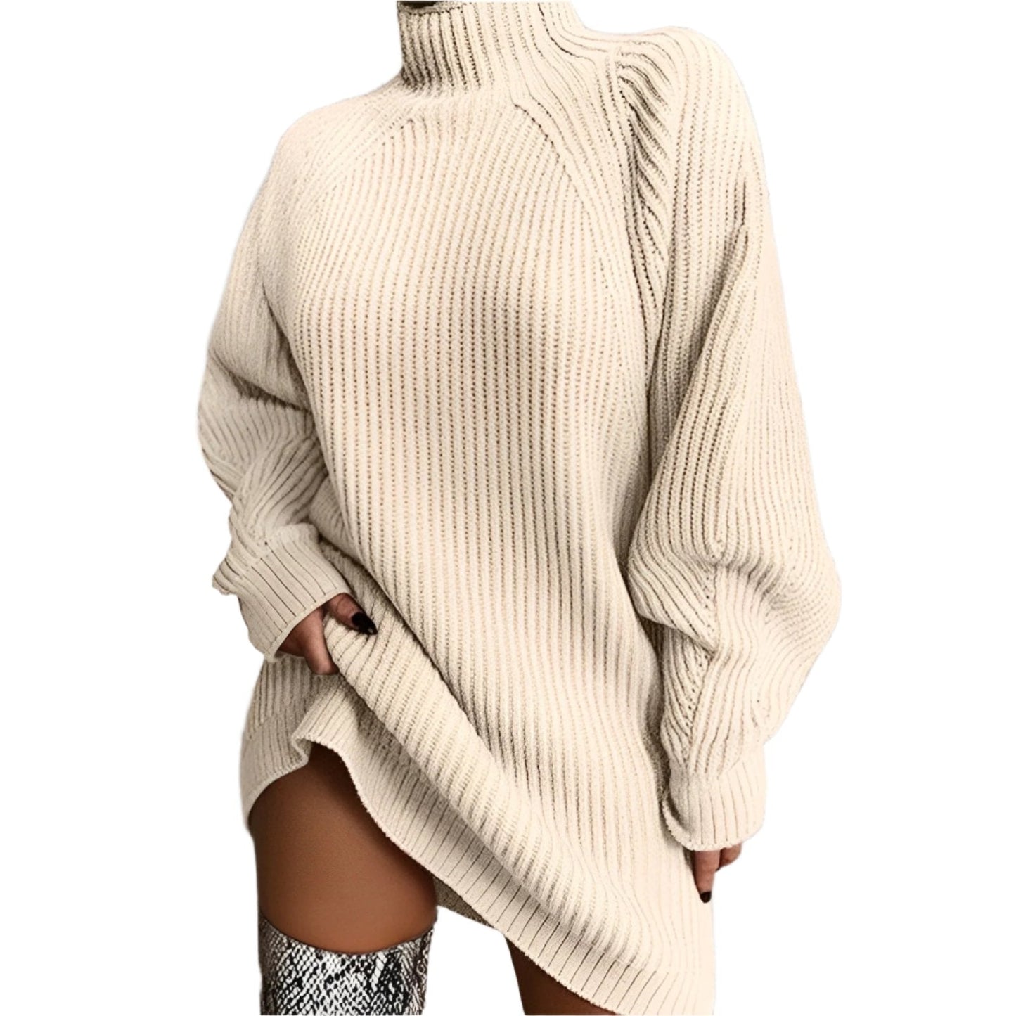 Women's Oversized Roll Neck Sweater - Vonnera