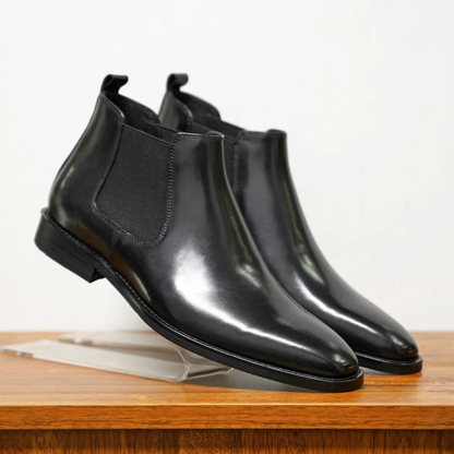 Ironridge Men's Polished Leather Ankle Boots