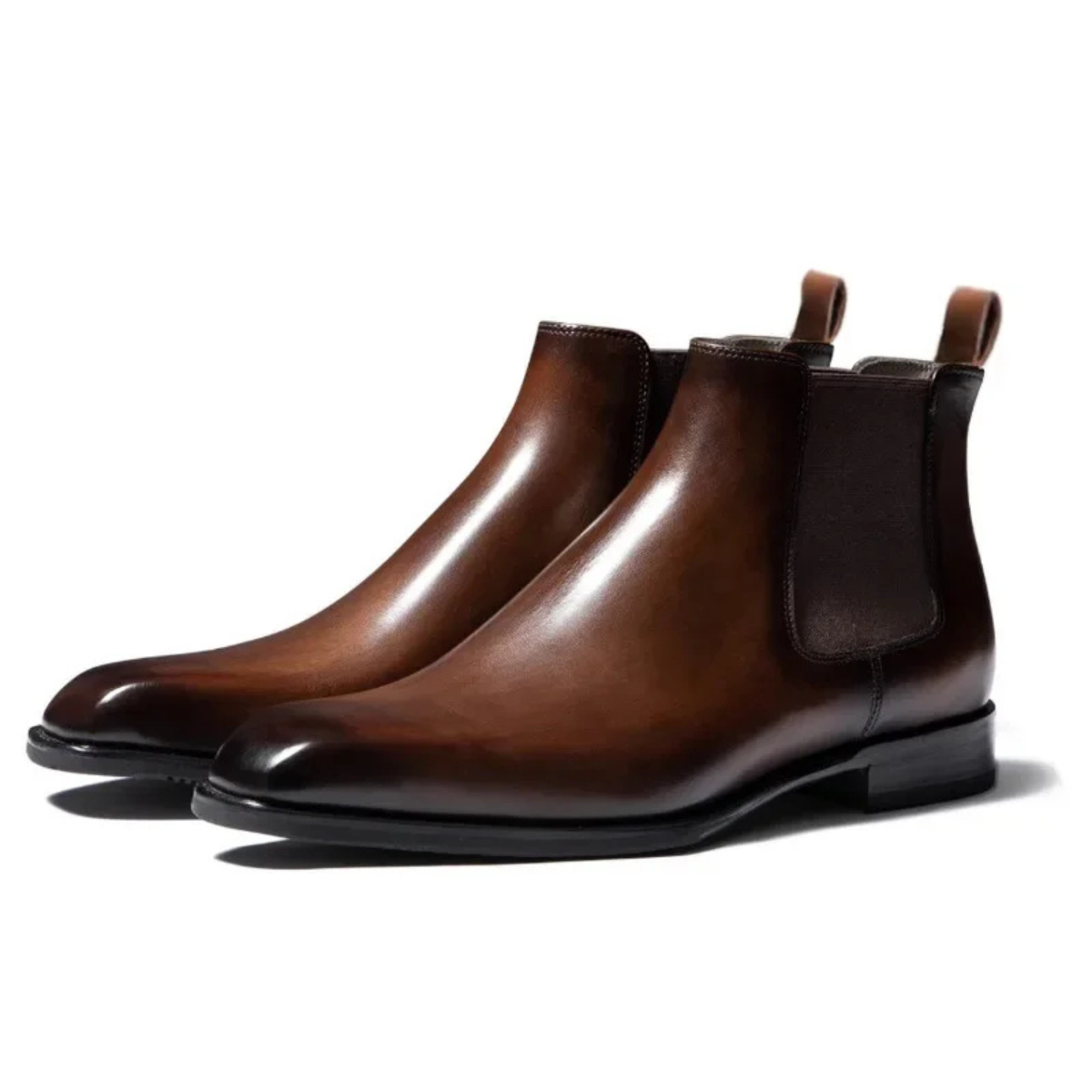 Ironridge Men's Polished Leather Ankle Boots - Vonnera