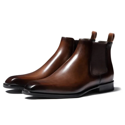 Ironridge Men's Polished Leather Ankle Boots - Vonnera