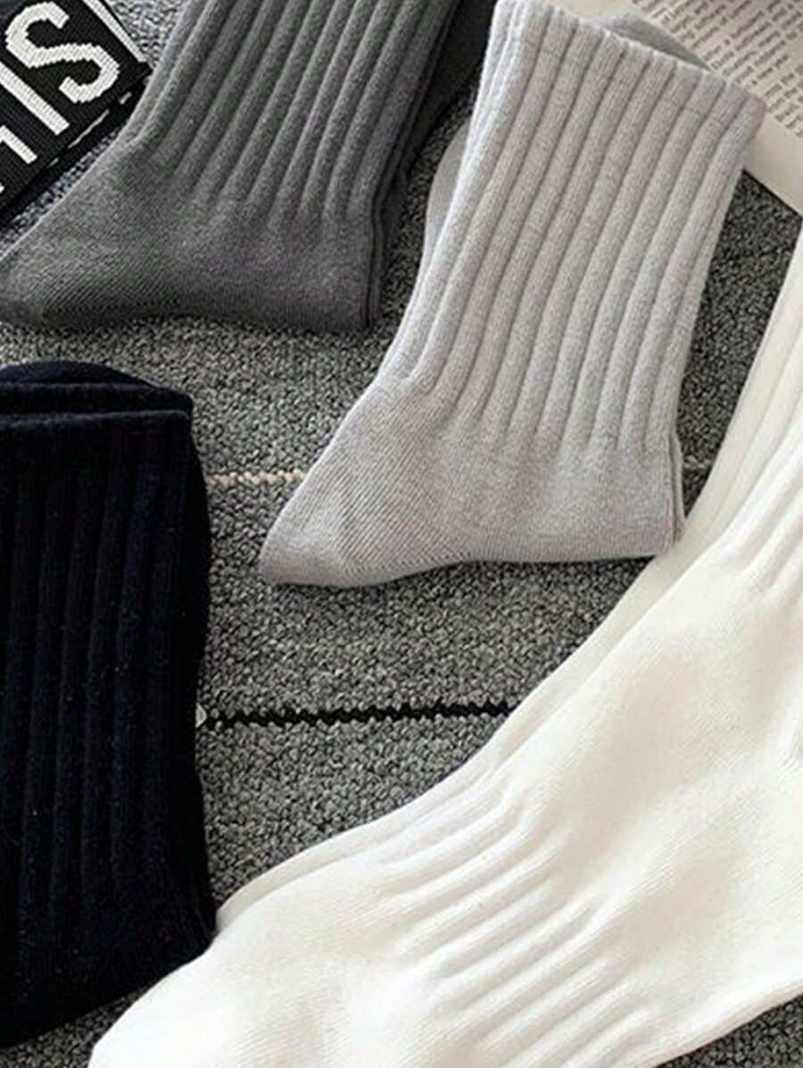 Women's Ribbed Crew Socks Ruffled Edge