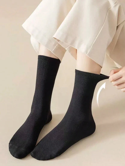Women's Ribbed Crew Socks Ruffled Edge