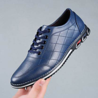 Men's Quilted Lace-Up Shoes Sport Sole Comfortable Casual