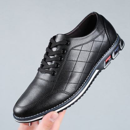 Men's Quilted Lace-Up Shoes Sport Sole Comfortable Casual - Vonnera