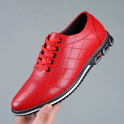 Men's Quilted Lace-Up Shoes Sport Sole Comfortable Casual