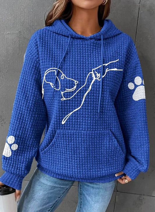 Women's Hoodie Cute Dog Print Soft - Vonnera